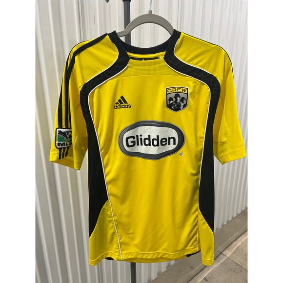 Vintage 2009 Columbus Crew MLS Glidden Adidas Soccer Jersey Mens Medium - Picture 1 of 16